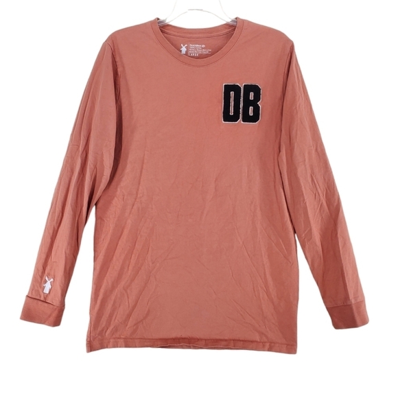 Dutch Bros T-Shirt Men L Long Sleeve Mauve Cotton Crew Graphic Print Rug Logos - Picture 1 of 10